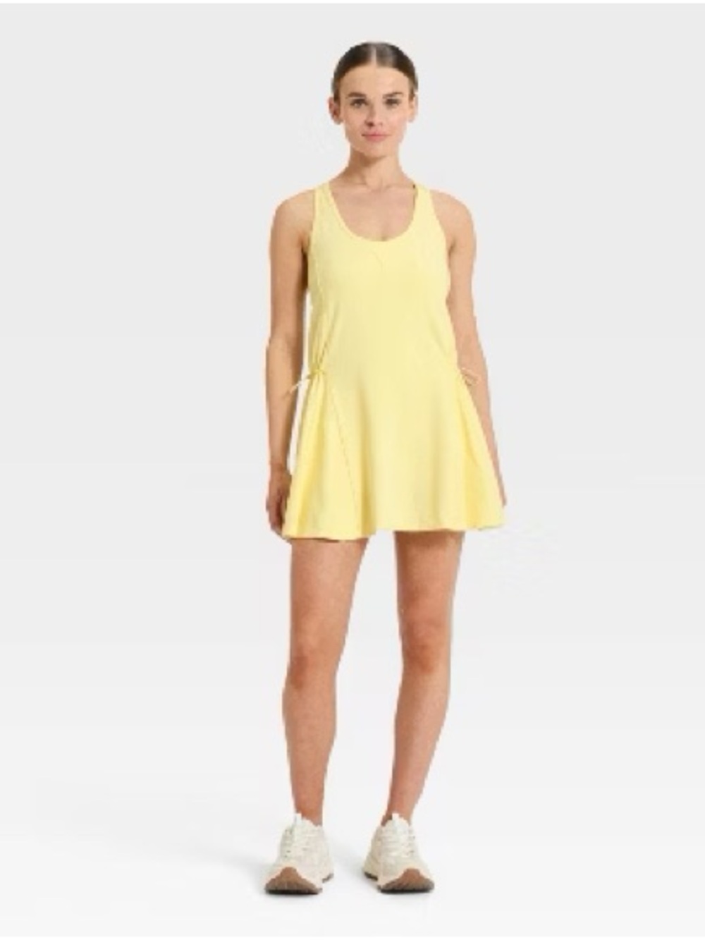 JoyLab Yellow Scoop-Neck Dress